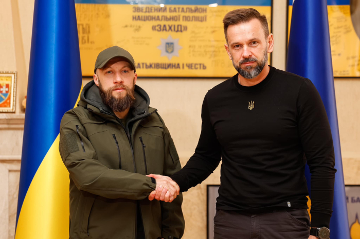 Віктор Микита зустрівся із заступником командира 3-ї окремої штурмової бригади ЗСУ Максимом Жоріним0