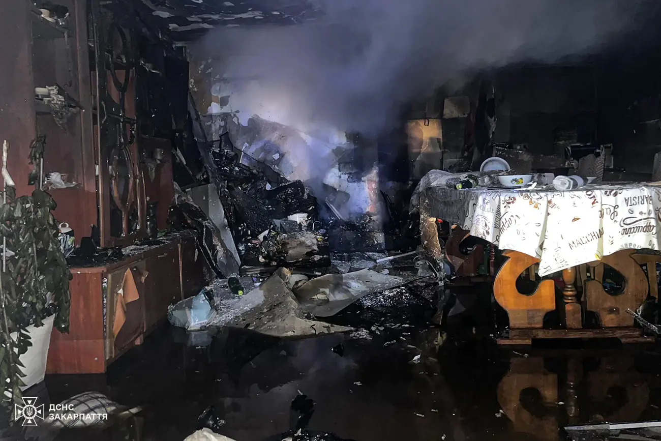 На Берегівщині рятувальники та місцеві вогнеборці ліквідували пожежу в житловому будинку1