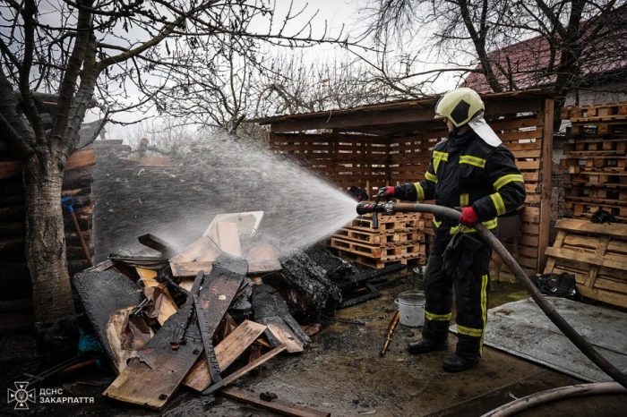 У Минаї на Ужгородщині горіла прибудова до житлового будинку