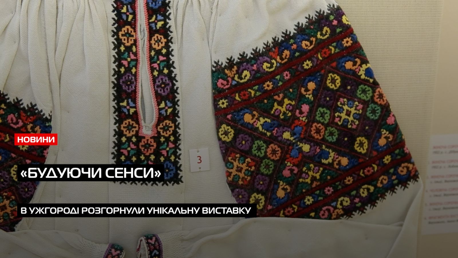 «ОЙКУМЕНА Ірини Ольшанської: будуючи сенси»: в Ужгороді триває колекційна виставка вишиванок (ВІДЕО)0