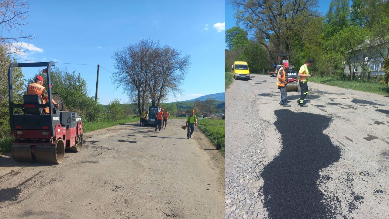 Ремонт дороги у Керецьках