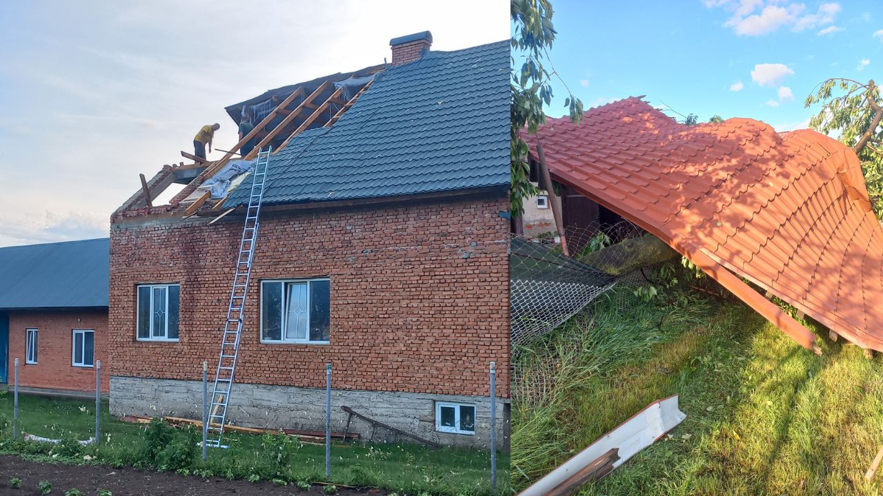 Негода у Березниках пошкодила покрівлі