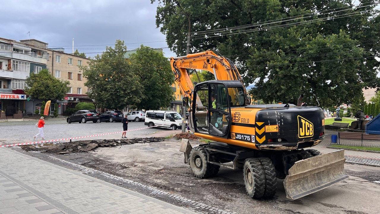 Ремонт вулиці Шевченка у Сваляві
