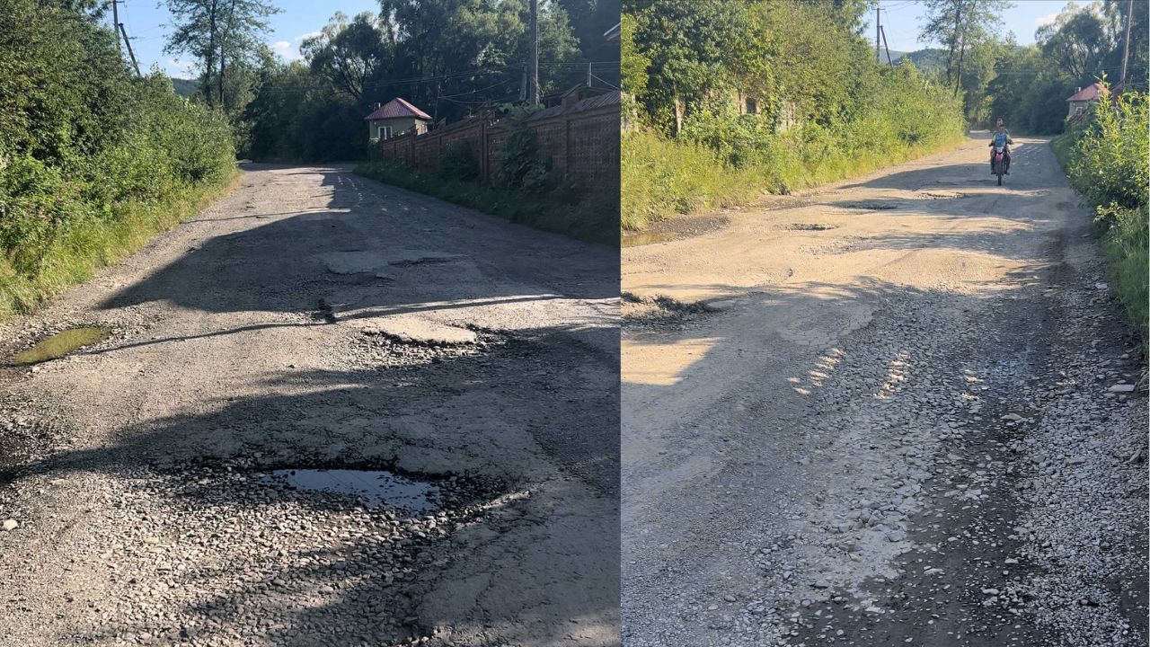 Дорога у селі Плавя