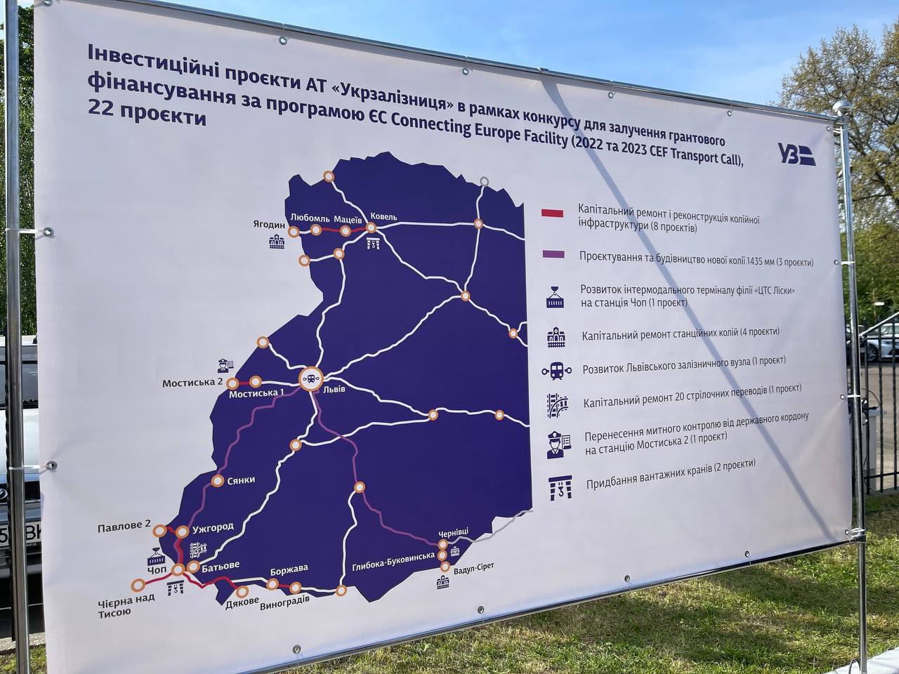 В Ужгороді відкрили євроколію: місто з’єднали з трьома європейськими столицями0