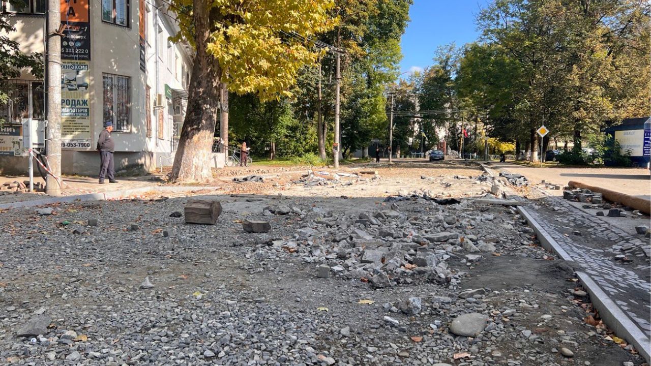 Ремонт вулиці Шевченка у Сваляві