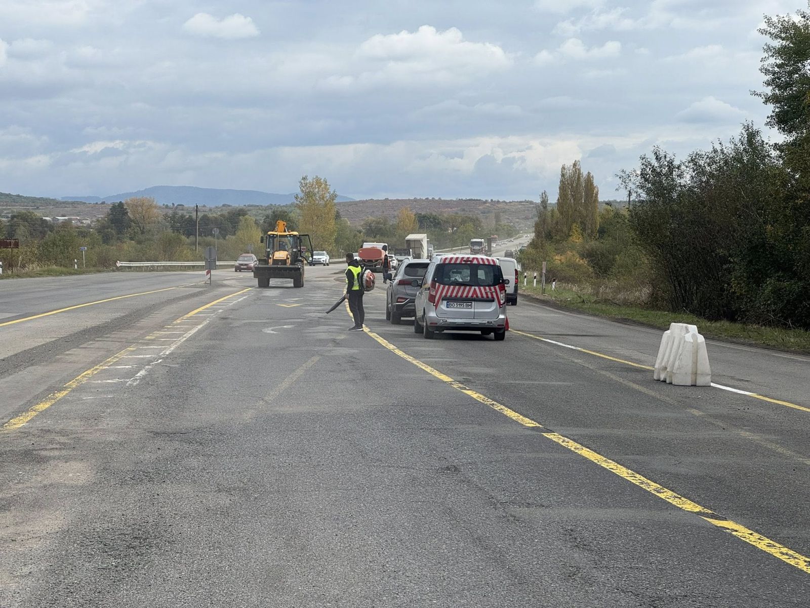 На ділянці траси 