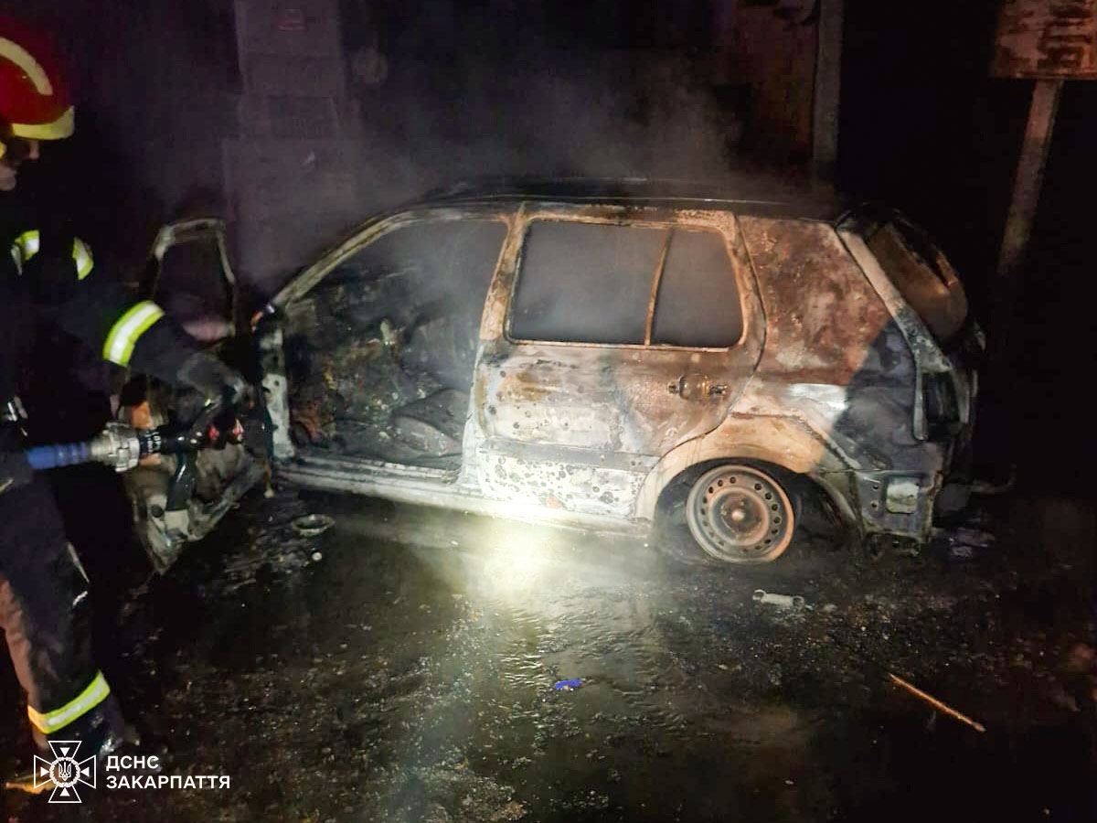 Пожежа на Рахівщині: водії-герої спробували врятувати Volkswagen Golf0