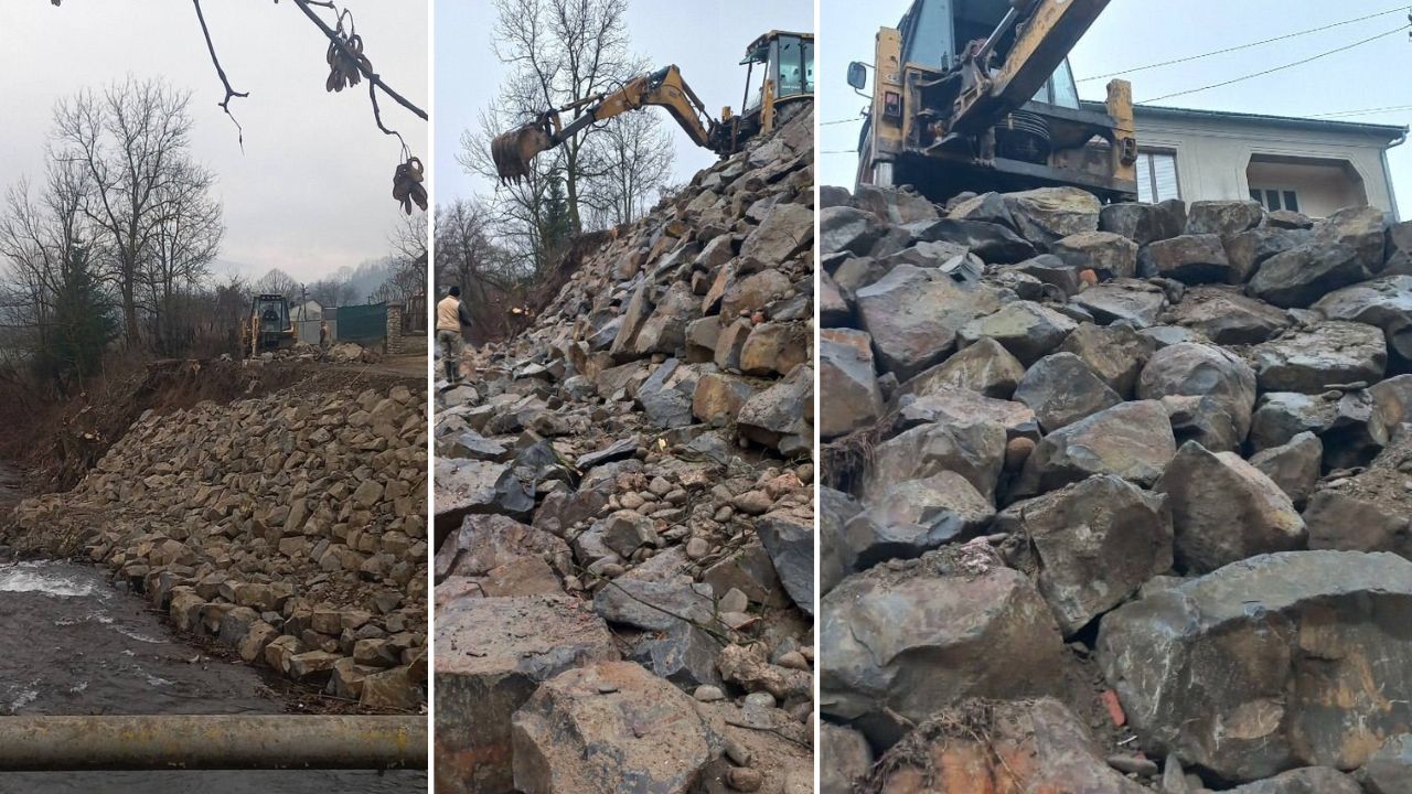 Укріплення берега в Керецьках