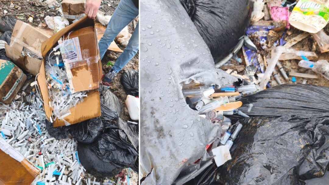 Шприци на сміттєзвалищі Сваляви