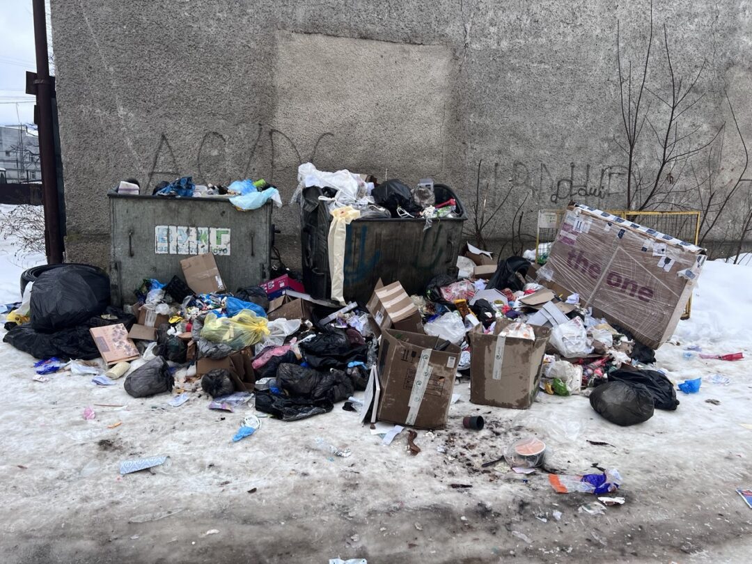 Переповнені контейнери з сміттям у Сваляві