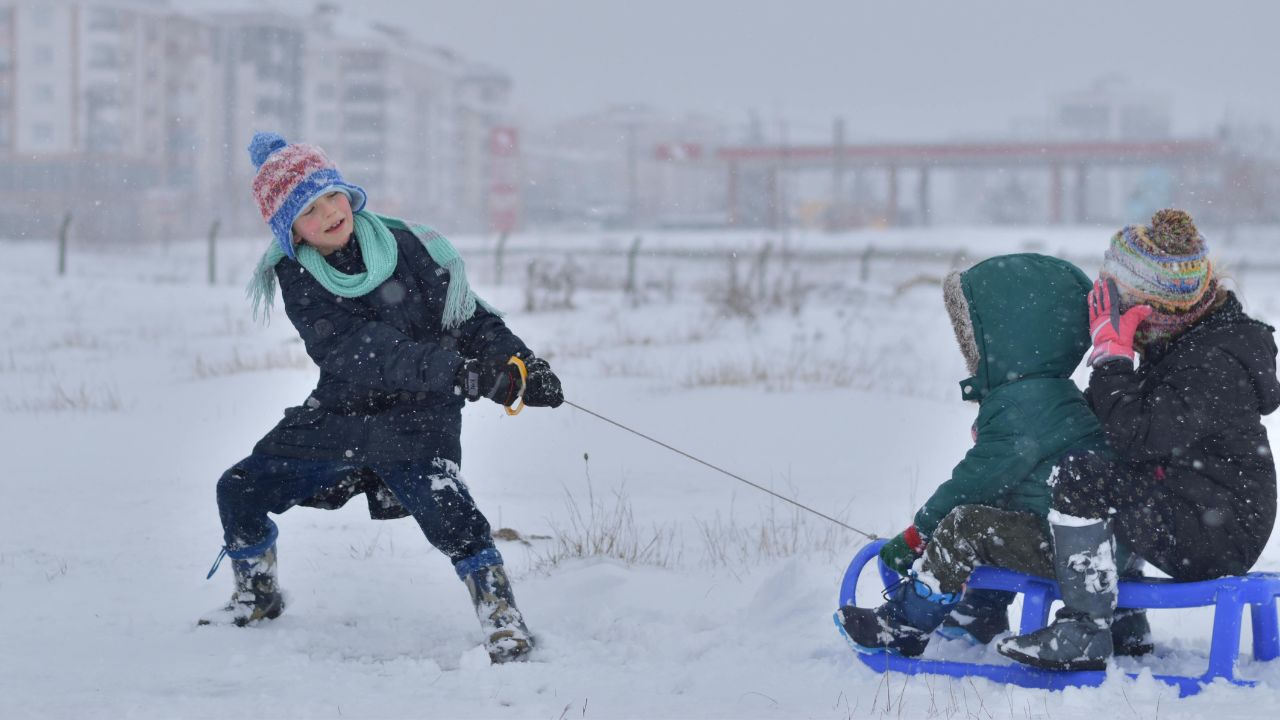 Діти з санчатами