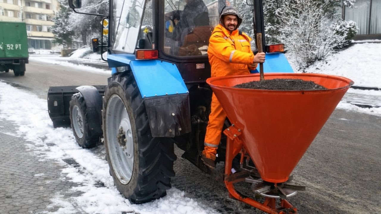 Посипання дороги у Сваляві