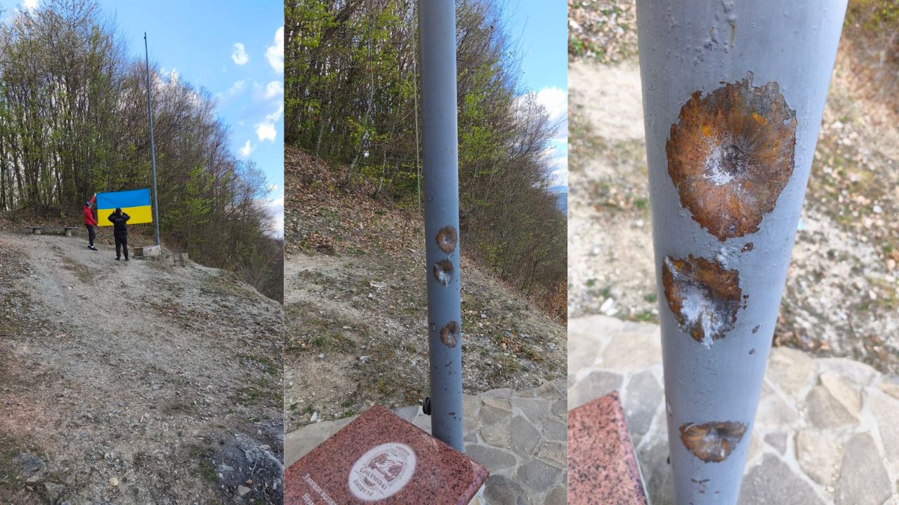 Обстріляний флагшток