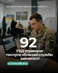 З початку року 92 учасники бойових дій скористалися послугами обласної служби зайнятості1