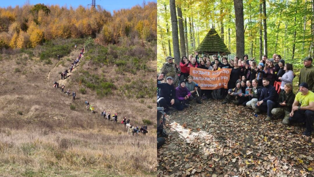 Студенти у лісі на Свалявщині на вишколі