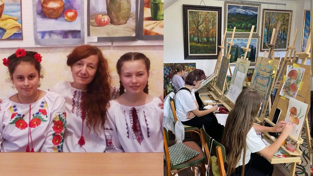  Мар'яна Білунка з учнями